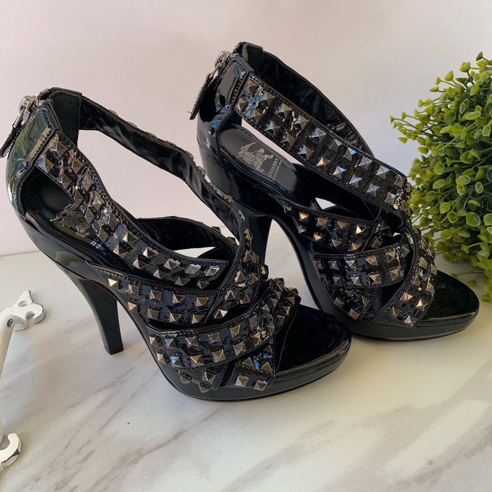 Burberry Black Studded Heels